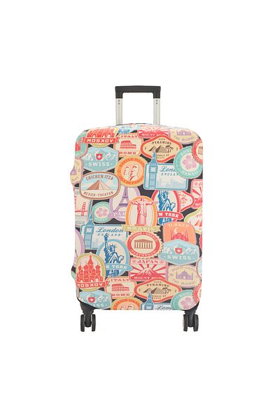 Wexta Letter Scale Printed Medium Size Luggage Case - Colorful - 64X45X26 cm