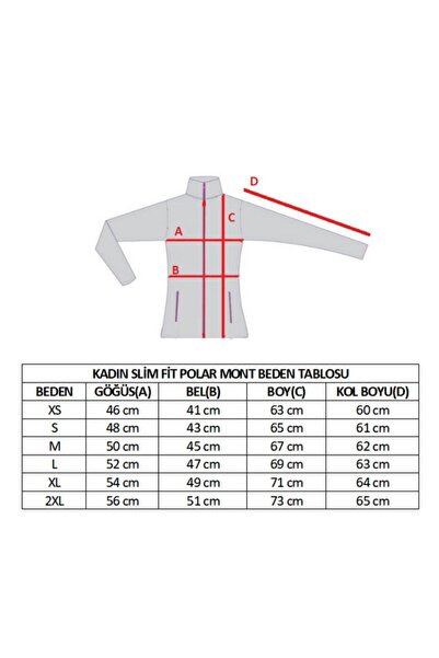 GÜN&AY TEKSTİL Women's Winter Slim Fit Mold Pocket Fleece Coat-Jacket