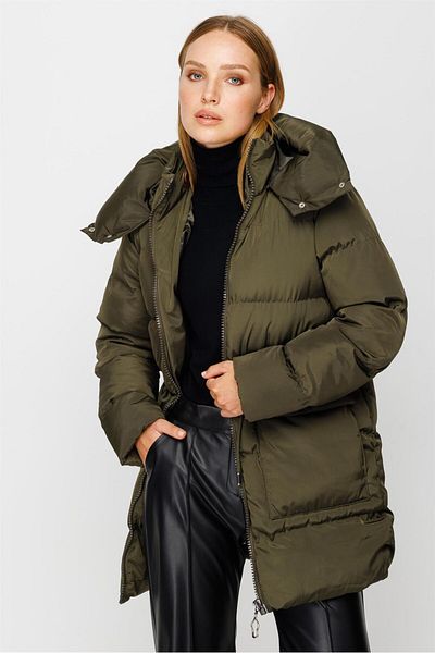 Esswaap Κοντό Puffer Jacket Χακί