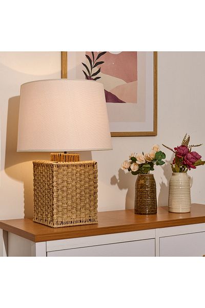 Evidea Pario Lighting Lampshade - Brown/White - 50X30 cm