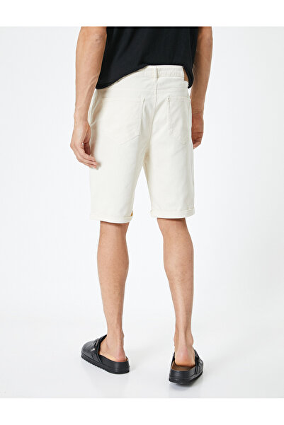 Koton Slim Fit-Shorts aus Chino-Stoff – geknöpfte Tasche, mehrlagiges Bein