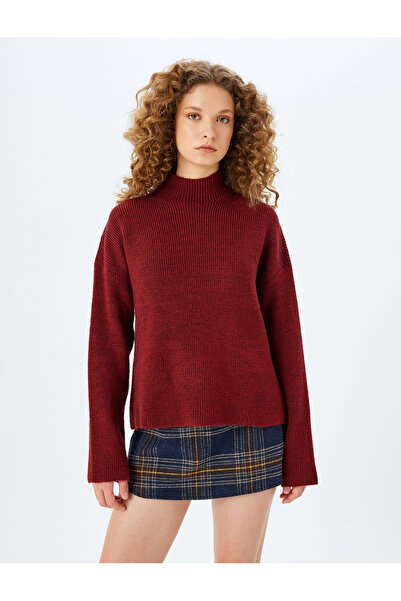 Koton Half Turtleneck Long Sleeve Oversize Knitwear Sweater