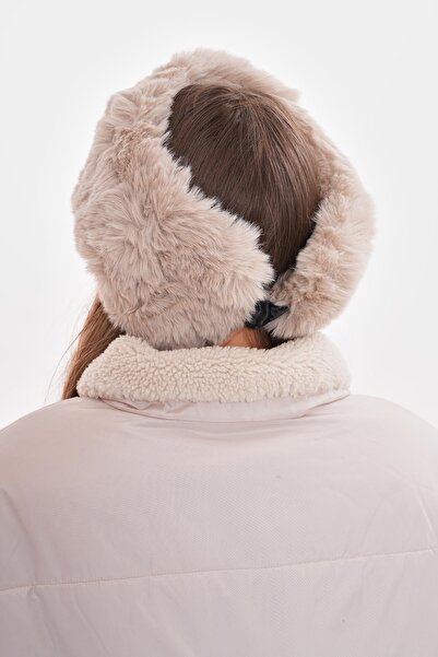 Axesoire 11234 Бежевий хутряний магнітний плюшевий комір