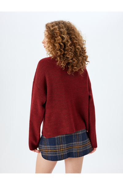 Koton Half Turtleneck Long Sleeve Oversize Knitwear Sweater