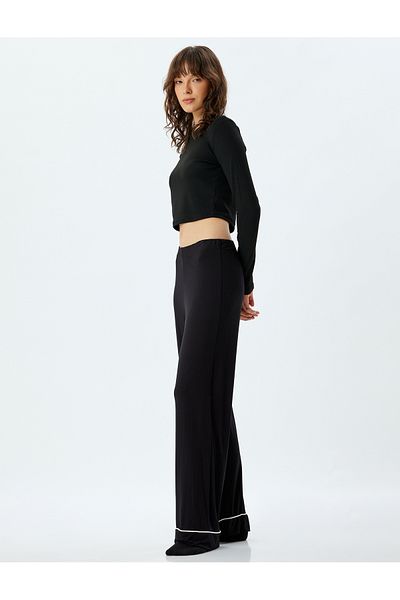 Koton Pyjama-Unterteil mit geradem, weitem Bein und Standard-Taille