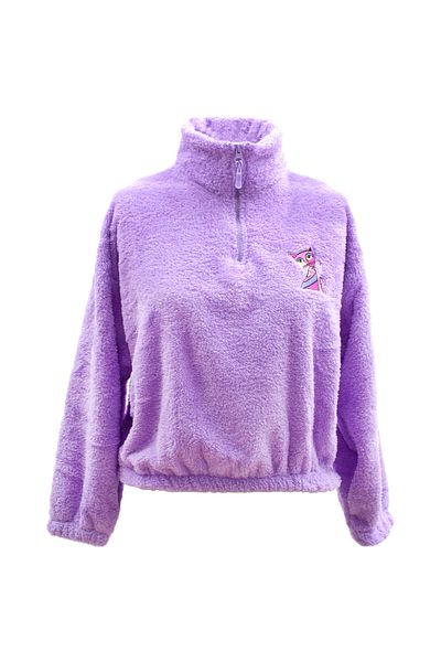 Biggdesign Women's Lilac Half Zipper Fleece
