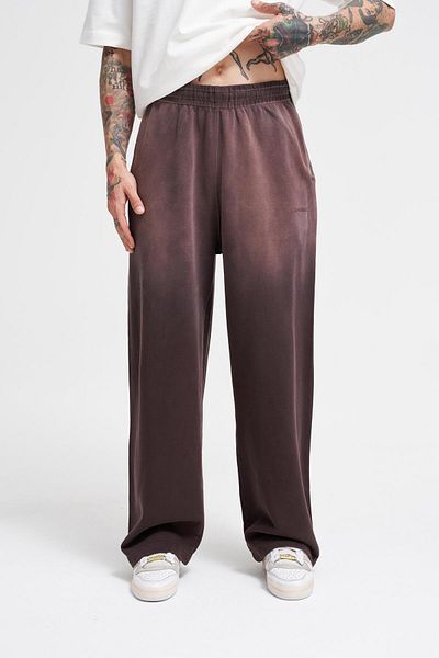 Machinist Ανδρικό φαρδύ καφέ φούτερ Grandient Washed