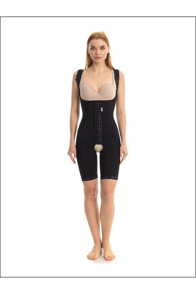LİPOTEKS Postoperative Slim Waist and Underbust Above Knee - Closed Back Bbl Liposuction Corset