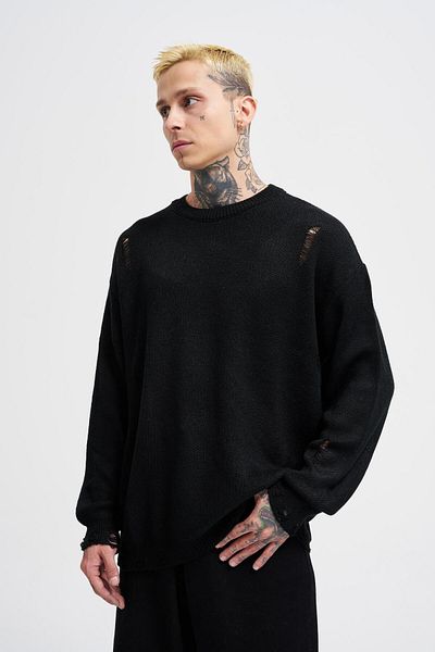 Machinist Men's Black Basic Sweater