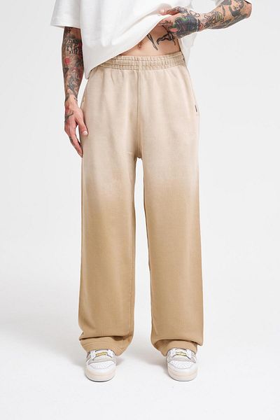 Machinist Ανδρικό φαρδύ μπεζ φούτερ Grandient Washed