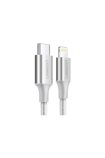 Ugreen USB-C to Lightning MFI Cable Case with Nylon Braided 3A PD Fast Charging 1m