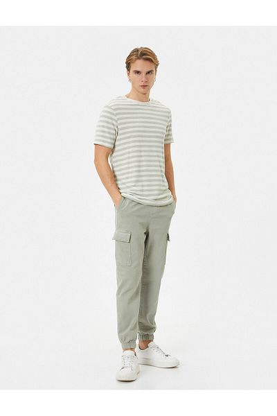 Koton Παντελόνι Jogger με λεπτομέρεια τσέπης και βαμβακερή μέση από δαντέλα