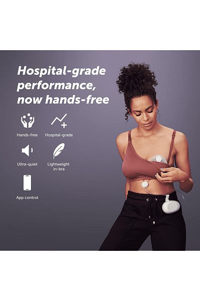 Elvie Stride Double Wearable Electric Breast Pump - Hospital-Grade Hands-Free Electric Breast Pump