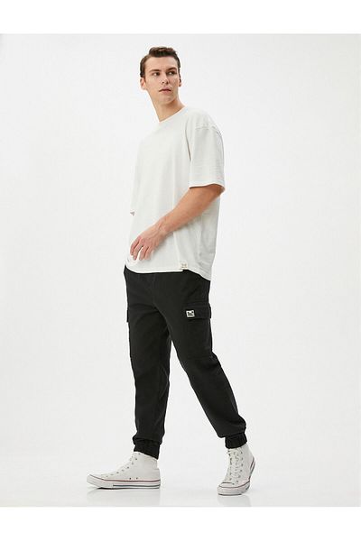 Koton Jogger Pants with Pocket Detail and Lace Waist Cotton