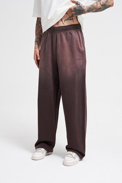 Machinist Ανδρικό φαρδύ καφέ φούτερ Grandient Washed