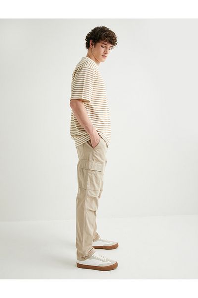 Koton Fallschirmhose mit Bindegürtel und Cargo-Taschendetail