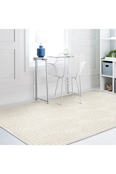 WOOF HOME Modern Koton Bukle Kilim Lateks Taban 60x100/80x120/80x200/80x300/80x150/120x180/160x240