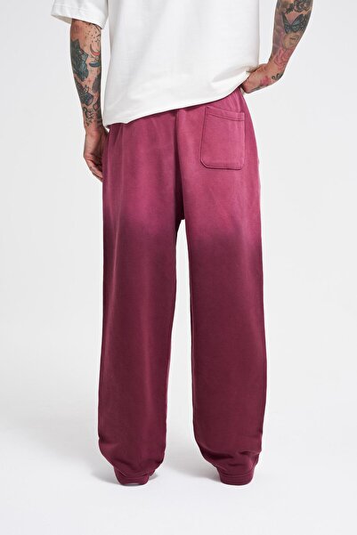 Machinist Men's Grandient Washed Baggy Red Sweatpants