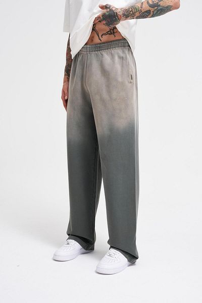 Machinist Ανδρικό φαρδύ χακί φούτερ Grandient Washed