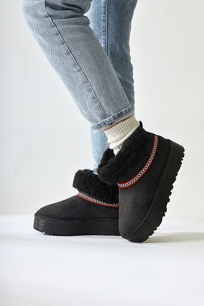 Limoya Sin Black Suede Πτυσσόμενες Γυναικείες Μπότες με Γούνα Εσωτερικά, Γυναικεία Μποτάκια