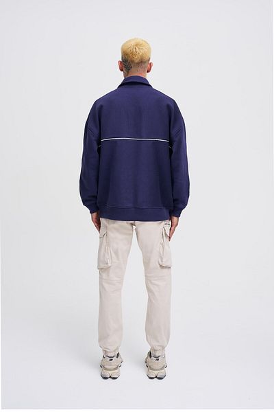 Machinist Ανδρικό φούτερ με στάμπα Polo Navy Blue