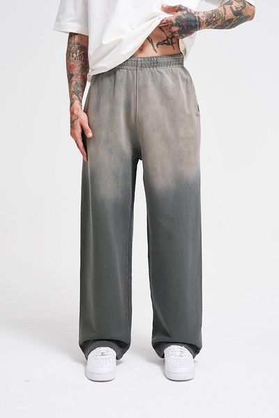 Machinist Ανδρικό φαρδύ χακί φούτερ Grandient Washed