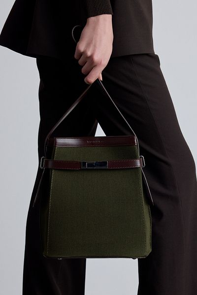 Manuka Milo Canvas Baguette-Tasche – Khaki