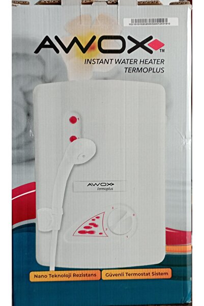 AWOX Şofben. Mertelektrik.nano Teknolojik Rezistans. Güvenli Termostat Sistemi