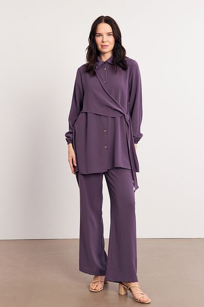 VAVİNOR Lilac Perla Tunic and Pants Set