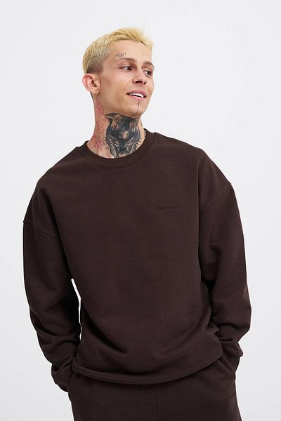 Machinist Ανδρικό φούτερ Basic Diagonal Brown