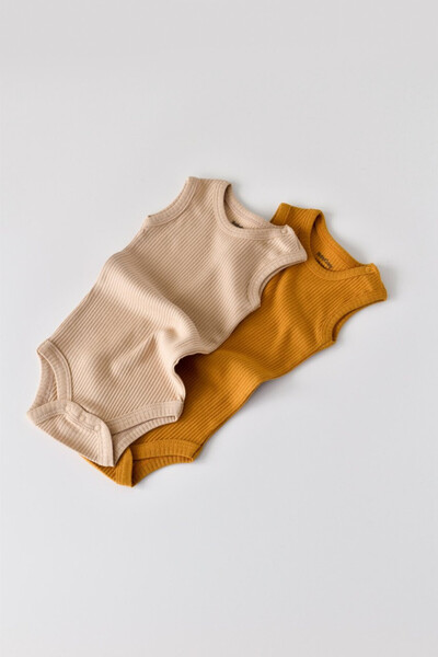 Evelise Setde2body-urifaramanecidinbumbacsimodal-Mustar/SomonBabyCosy(Marime:...