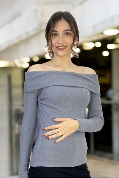 yagmurberen TRICOUL CU GULER MADONNA CAMISOLE PULOVER BLUZĂ