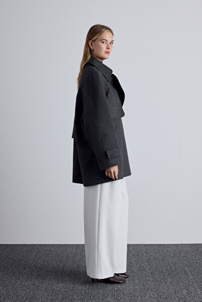 Manuka MARİ KRUVAZE TRENÇ KABAN ANTRASİT