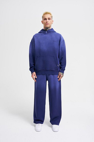 Machinist Ανδρικό ντεγκραντέ Washed Navy Blue Hoodie