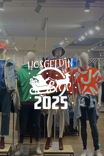 MIGNATIS 2025 Scriere Căprioare și Moș Crăciun Fulgi de zăpadă și bun venit - Decorațiuni albe