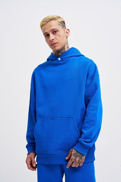 Machinist Ανδρικό κουκούλα Basic Diagonal Light Blue