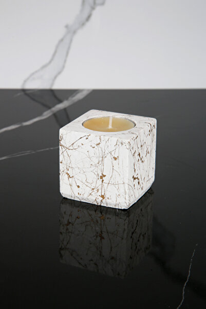 betonmall El Yapımı Beton Kare Mumluk