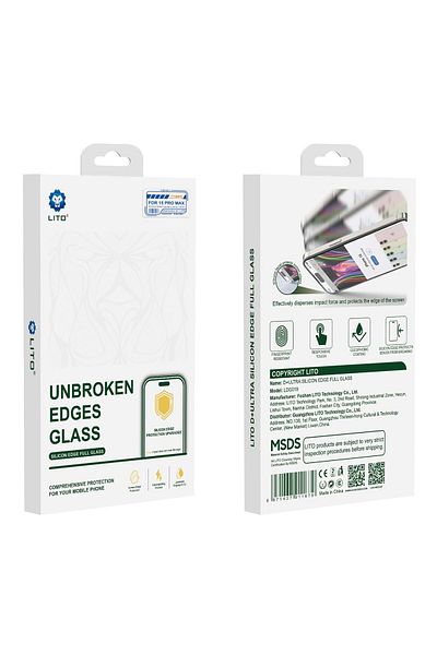 Lito واقي شاشة LITO D+ Ultra Silicone Edge Clear لهاتف iPhone 16 Pro Max