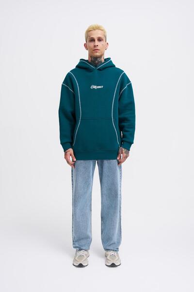 Machinist Чоловічий худі Straddie Petrol Yeşili