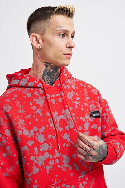 Machinist Чоловіча червона толстовка з принтом Splash