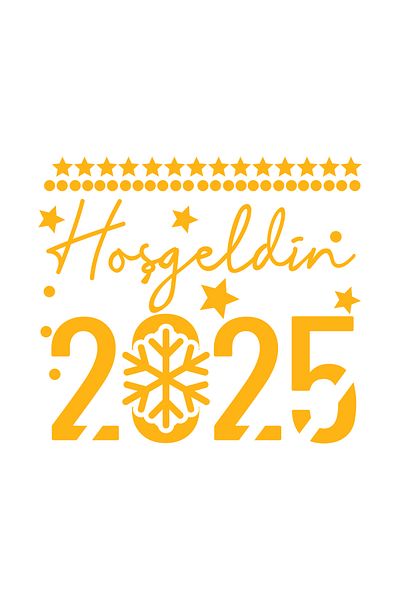 MIGNATIS 2025 Μοντέλο Γυάλινη Βιτρίνα Καταστήματος Διακοσμημένη - Χειρόγραφο και Νιφάδα Χιονιού, Κίτρινο