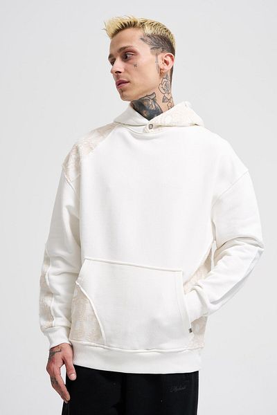 Machinist Ανδρικό Brode Patch Ecru Hoodie