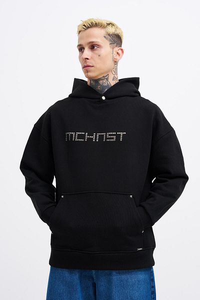 Machinist Ανδρικό κουκούλα με καρφιά μαύρο
