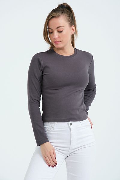Owut Collection Γυναικεία μπλούζα με λαιμόκοψη με χαλαρή κοπή Basic