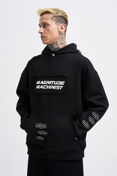 Machinist Ανδρικό μπάλωμα μαύρο κουκούλα