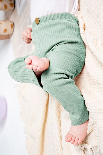 Mai Perla Organic Cotton Ribbed Kids Leggings Baby Leggings