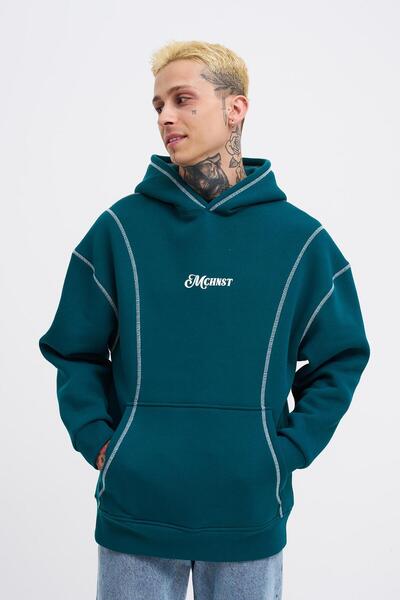 Machinist Чоловічий худі Straddie Petrol Yeşili