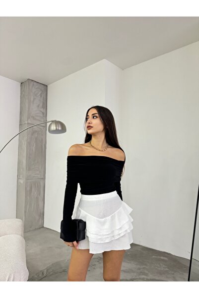 BİKELİFE Women's Madonna Collar Sandy Blouse