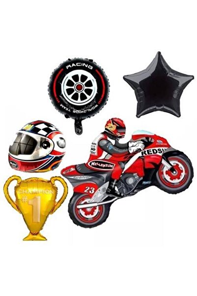 Parti Dükkanım Set of 5 Motorcycle Foil Balloons