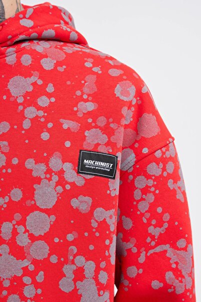 Machinist Чоловіча червона толстовка з принтом Splash